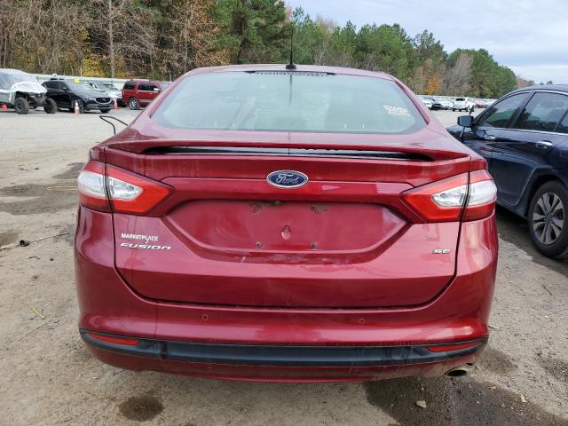 3FA6P0H7XGR140046 - 2016 FORD FUSION SE RED photo 6