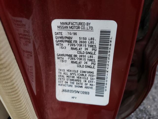 JN8AR05Y5VW130969 - 1997 NISSAN PATHFINDER LE RED photo 13