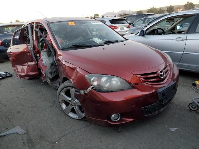 JM1BK344661536942 - 2006 MAZDA 3 HATCHBACK BURGUNDY photo 4