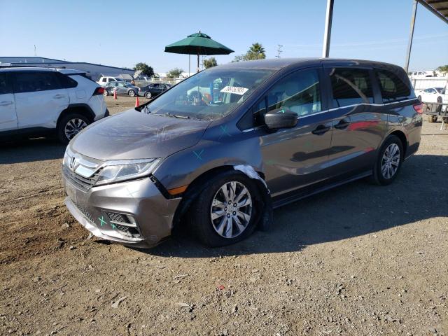 5FNRL6H25KB127015 - 2019 HONDA ODYSSEY LX GRAY photo 1