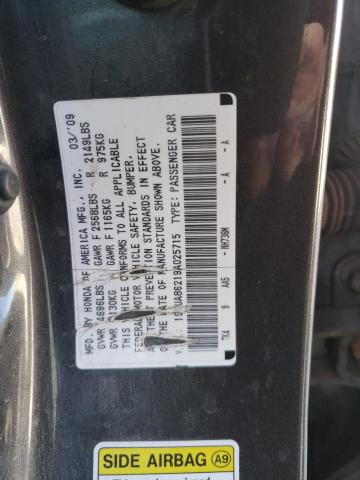 19UUA86219A025715 - 2009 ACURA TL GRAY photo 12