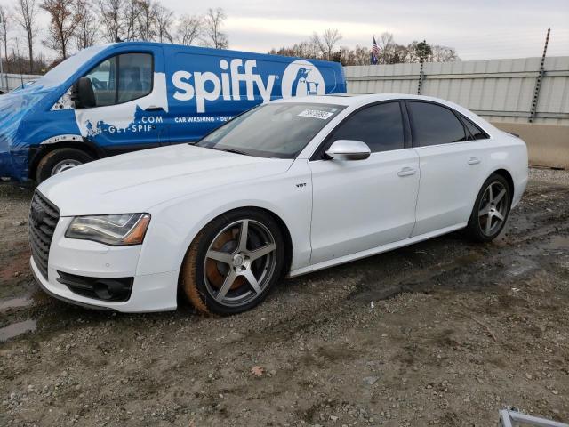 WAUD2AFDXDN008091 - 2013 AUDI S8 QUATTRO WHITE photo 1