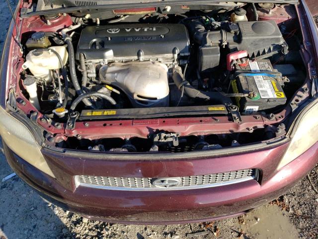 JTKDE177250016843 - 2005 TOYOTA SCION TC MAROON photo 11