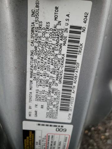 5TEUU42N76Z155157 - 2006 TOYOTA TACOMA ACCESS CAB Күміс фото 12