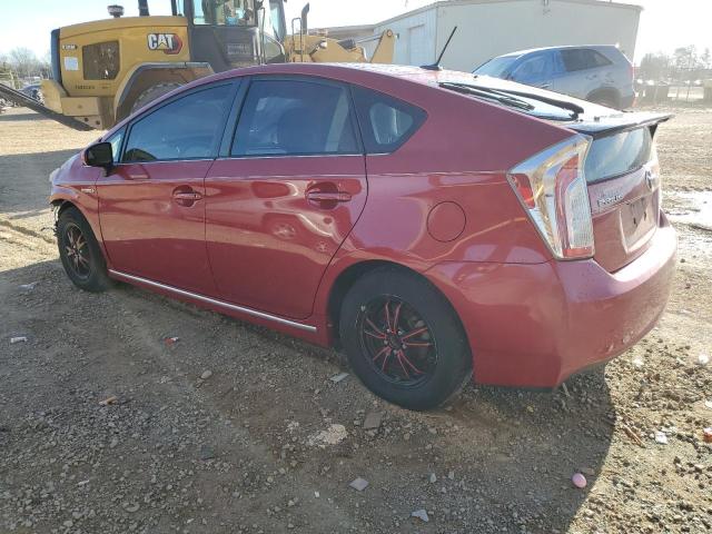 JTDKN3DUXC1493807 - 2012 TOYOTA PRIUS RED photo 2