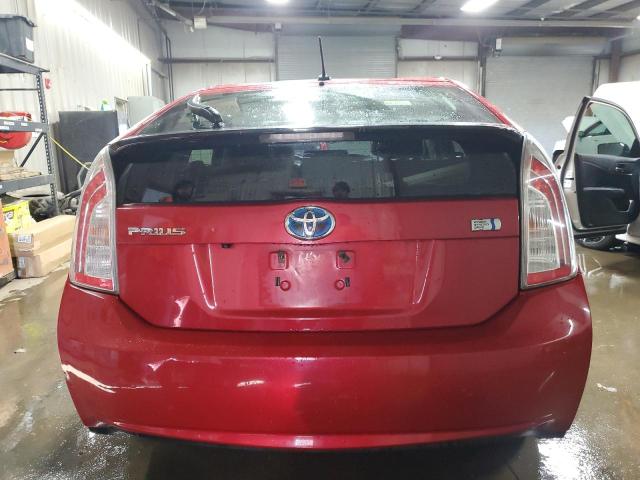 JTDKN3DU0F0430435 - 2015 TOYOTA PRIUS RED photo 6