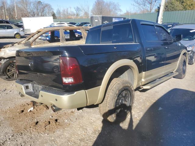 1C6RD7PT5CS318510 - 2012 DODGE RAM 1500 LONGHORN BLACK photo 3