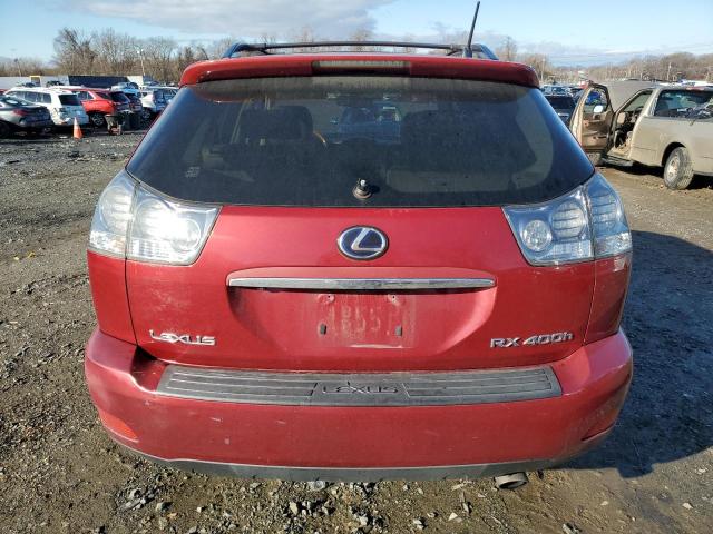 JTJHW31U382048805 - 2008 LEXUS RX 400H BURGUNDY photo 6