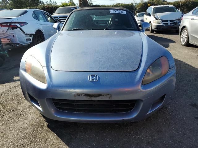 JHMAP11442T003331 - 2002 HONDA S2000 BLUE photo 5