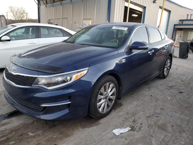 5XXGU4L31GG018449 - 2016 KIA OPTIMA EX BLUE photo 1