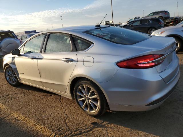 3FA6P0LU6HR222466 - 2017 FORD FUSION SE HYBRID SILVER photo 2