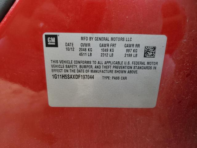 1G11H5SAXDF197044 - 2013 CHEVROLET MALIBU LTZ 栗色 照片 12