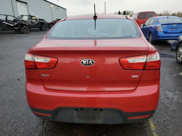 KNADM4A31D6288939 - 2013 KIA RIO LX RED photo 6