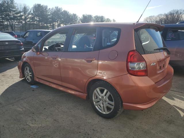JHMGD38697S003554 - 2007 HONDA FIT S ნარინჯისფერი ფოტო 2