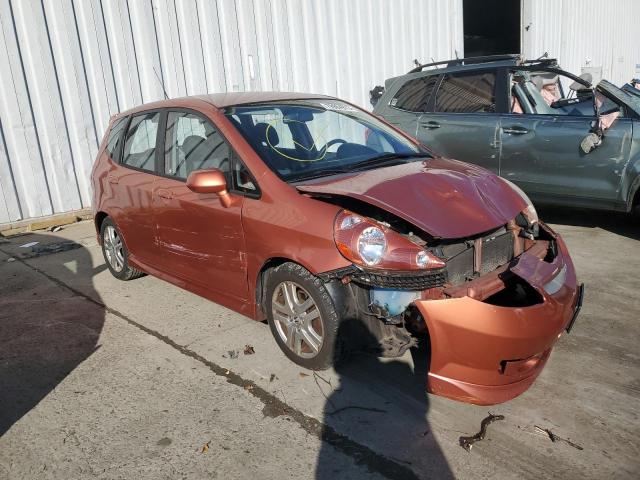 JHMGD38697S003554 - 2007 HONDA FIT S ORANGE photo 4