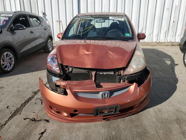 JHMGD38697S003554 - 2007 HONDA FIT S ნარინჯისფერი ფოტო 5