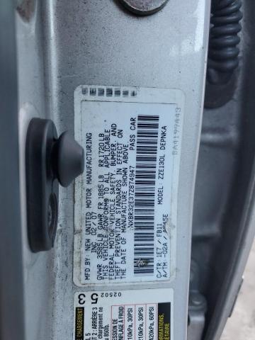 1NXBR32E37Z874947 - 2007 TOYOTA COROLLA CE SILVER photo 12