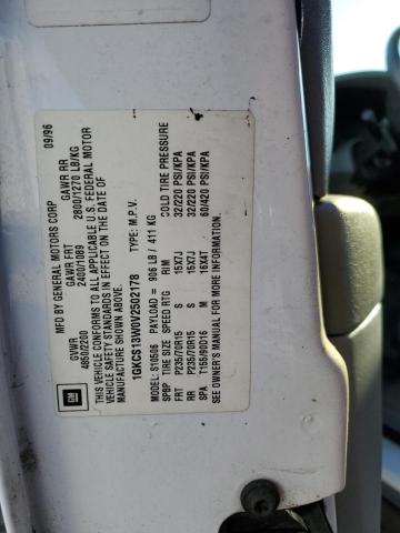 1GKCS13W0V2502178 - 1997 GMC JIMMY أبيض صورة 12