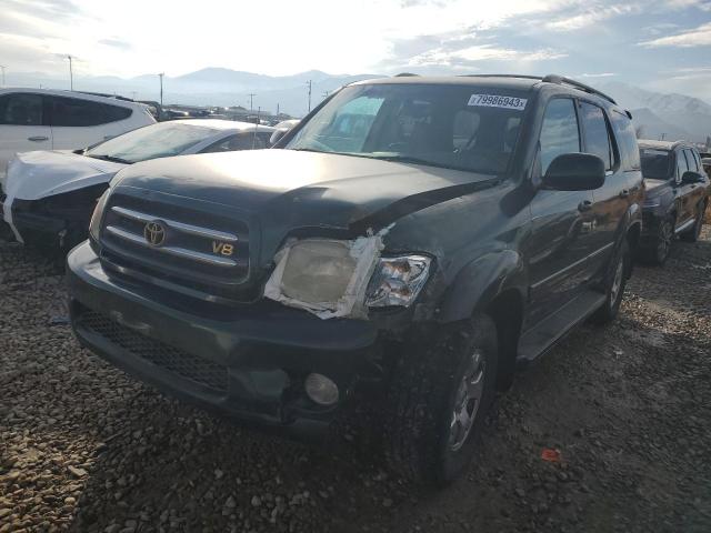 5TDBT48A92S123901 - 2002 TOYOTA SEQUOIA LIMITED GREEN photo 1