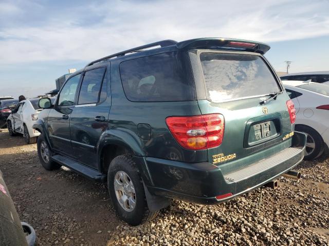 5TDBT48A92S123901 - 2002 TOYOTA SEQUOIA LIMITED GREEN photo 2