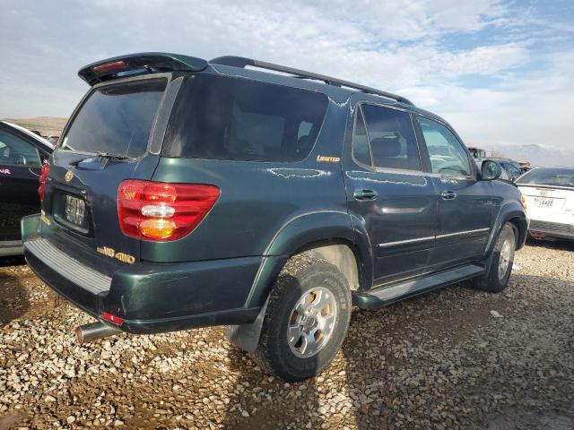 5TDBT48A92S123901 - 2002 TOYOTA SEQUOIA LIMITED GREEN photo 3