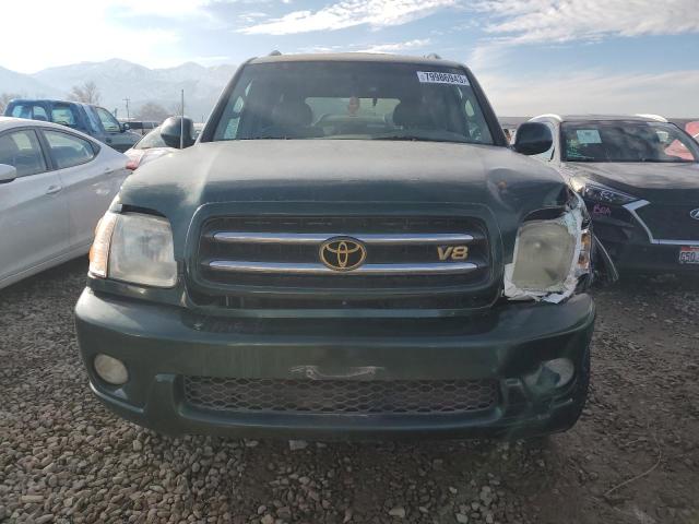 5TDBT48A92S123901 - 2002 TOYOTA SEQUOIA LIMITED GREEN photo 5