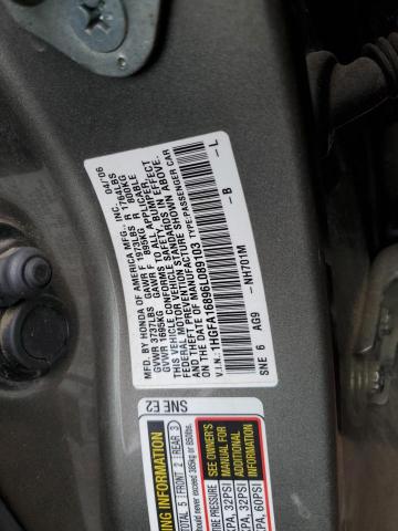 1HGFA16896L089103 - 2006 HONDA CIVIC EX GRAY photo 12