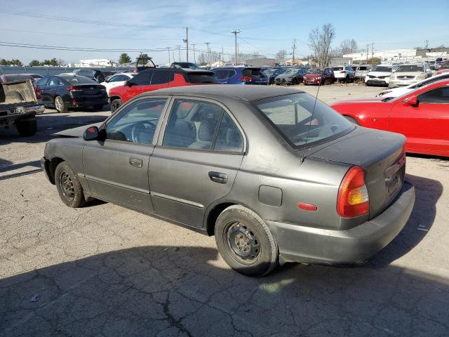 KMHCG45CX2U319383 - 2002 HYUNDAI ACCENT GL GRAY photo 2