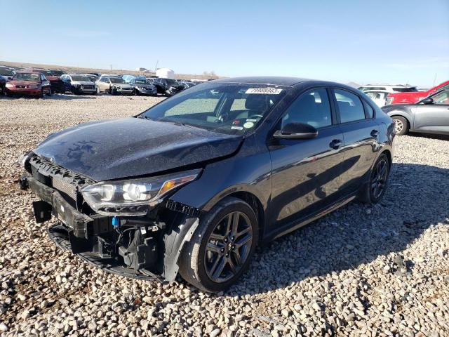 3KPF34AD0ME307241 - 2021 KIA FORTE GT LINE GRAY photo 1