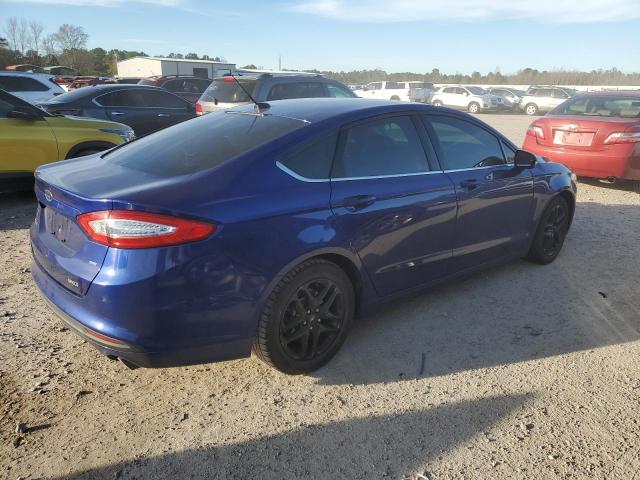 3FA6P0H75GR198839 - 2016 FORD FUSION SE BLUE photo 3