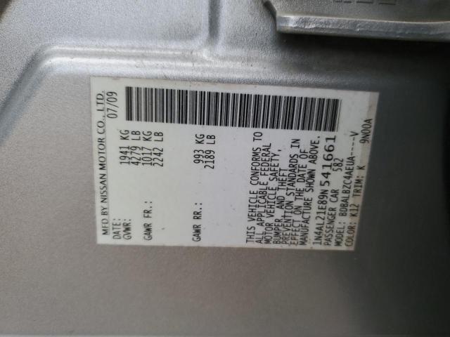 1N4AL21E89N541661 - 2009 NISSAN ALTIMA 2.5 SILVER photo 12