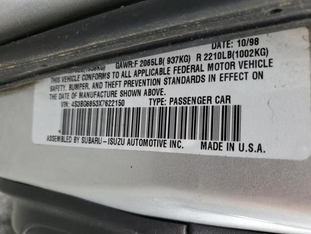 4S3BG6853X7622150 - 1999 SUBARU LEGACY OUTBACK 银色 照片 14