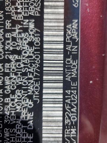 JTKDE177960110817 - 2006 TOYOTA SCION TC Қызыл фото 13