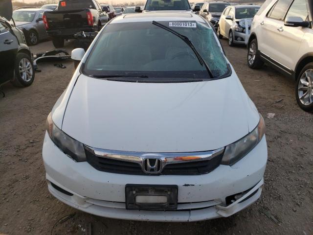 19XFB2F9XCE048493 - 2012 HONDA CIVIC EXL WHITE photo 5