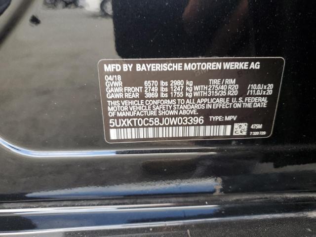 5UXKT0C58J0W03396 - 2018 BMW X5 XDR40E BLACK photo 13