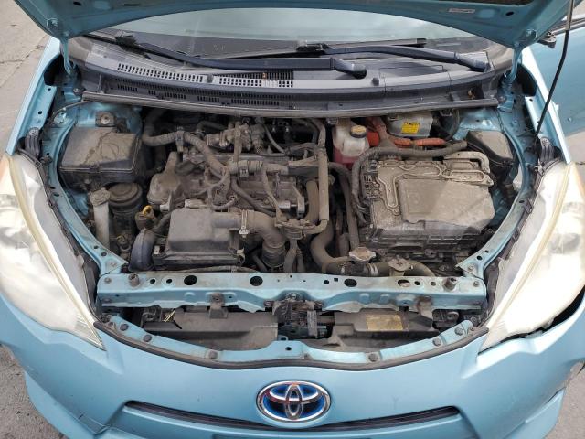 JTDKDTB3XC1027047 - 2012 TOYOTA PRIUS C TEAL photo 11