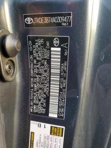 JTKDE3B74A0309477 - 2010 TOYOTA SCION TC 石墨色 照片 12