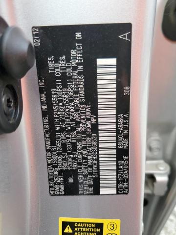 5TDYK3EH3CS068520 - 2012 TOYOTA HIGHLANDER LIMITED SILVER photo 13