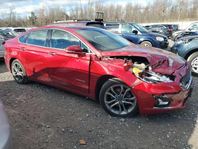 3FA6P0RU8KR214593 - 2019 FORD FUSION TITANIUM RED photo 4