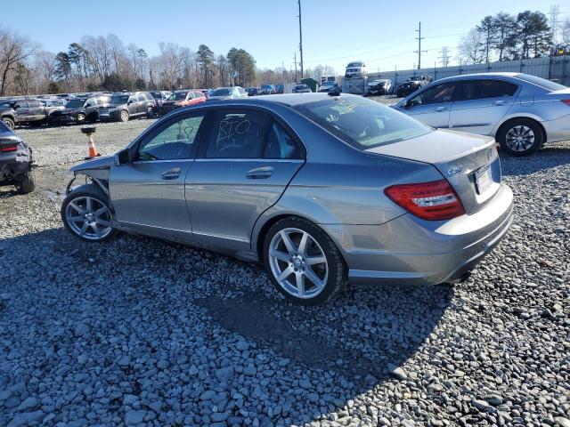 WDDGF4HB8EA954321 - 2014 MERCEDES-BENZ C 250 GRAY photo 2