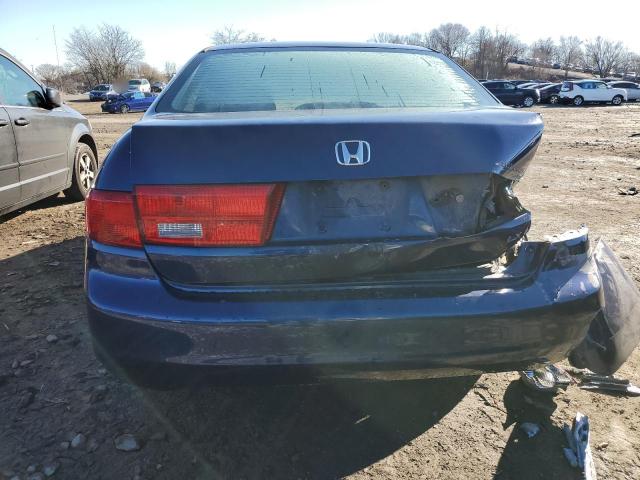 1HGCM56425A146251 - 2005 HONDA ACCORD LX BLUE photo 6