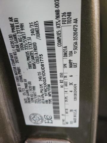 1FMCU0GX1DUD81775 - 2013 FORD ESCAPE SE GREEN photo 14