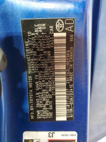 2T1BU4EEXAC451923 - 2010 TOYOTA COROLLA BASE 蓝色 照片 12