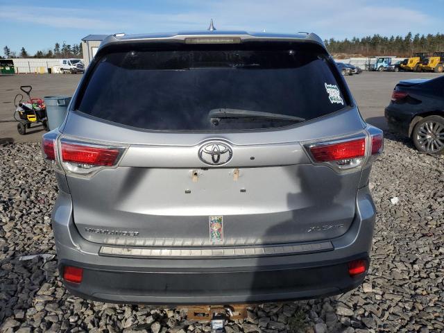 5TDJKRFH1GS281894 - 2016 TOYOTA HIGHLANDER XLE SILVER photo 6