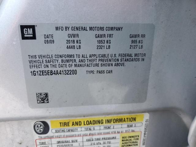 1G1ZE5EB4A4132200 - 2010 CHEVROLET MALIBU LTZ ვერცხლისფერი ფოტო 13