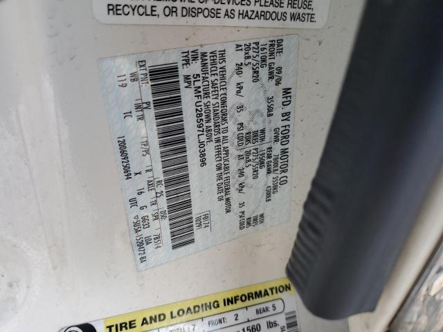 5LMFU28597LJ03896 - 2007 LINCOLN NAVIGATOR თეთრი ფოტო 14