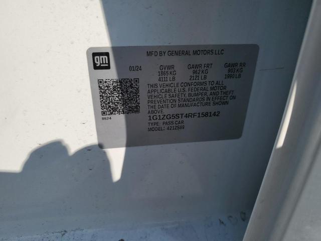 1G1ZG5ST4RF158142 - 2024 CHEVROLET MALIBU RS WHITE photo 12