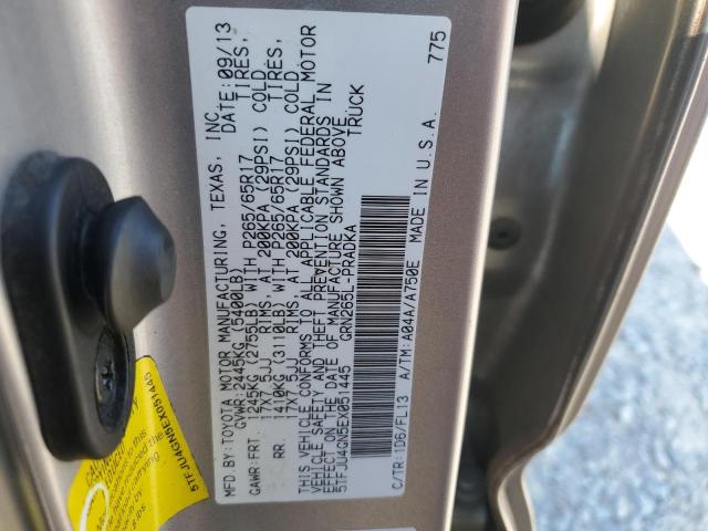 5TFJU4GN5EX051445 - 2014 TOYOTA TACOMA DOUBLE CAB PRERUNNER SILVER photo 12