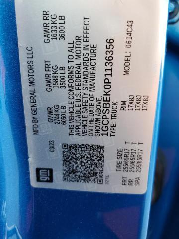 1GCPSBEK0P1136356 - 2023 CHEVROLET COLORADO BLUE photo 13