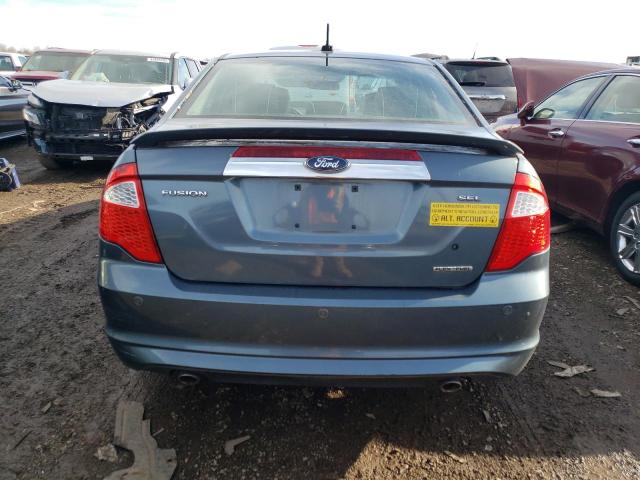 3FAHP0JG8CR202847 - 2012 FORD FUSION SEL BLUE photo 6